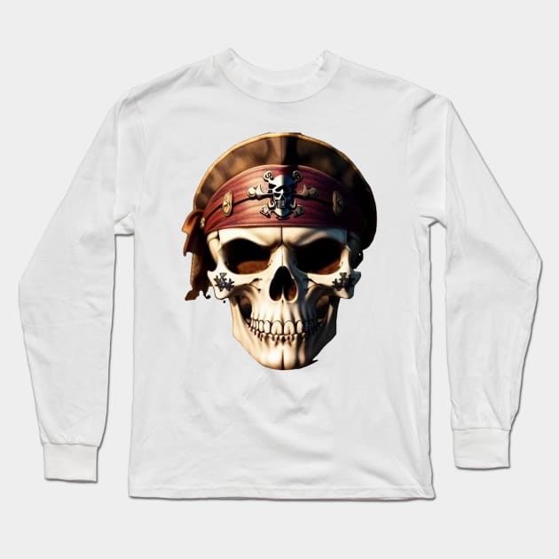 Just a Pirate Scull 2 Long Sleeve T-Shirt by Dmytro
